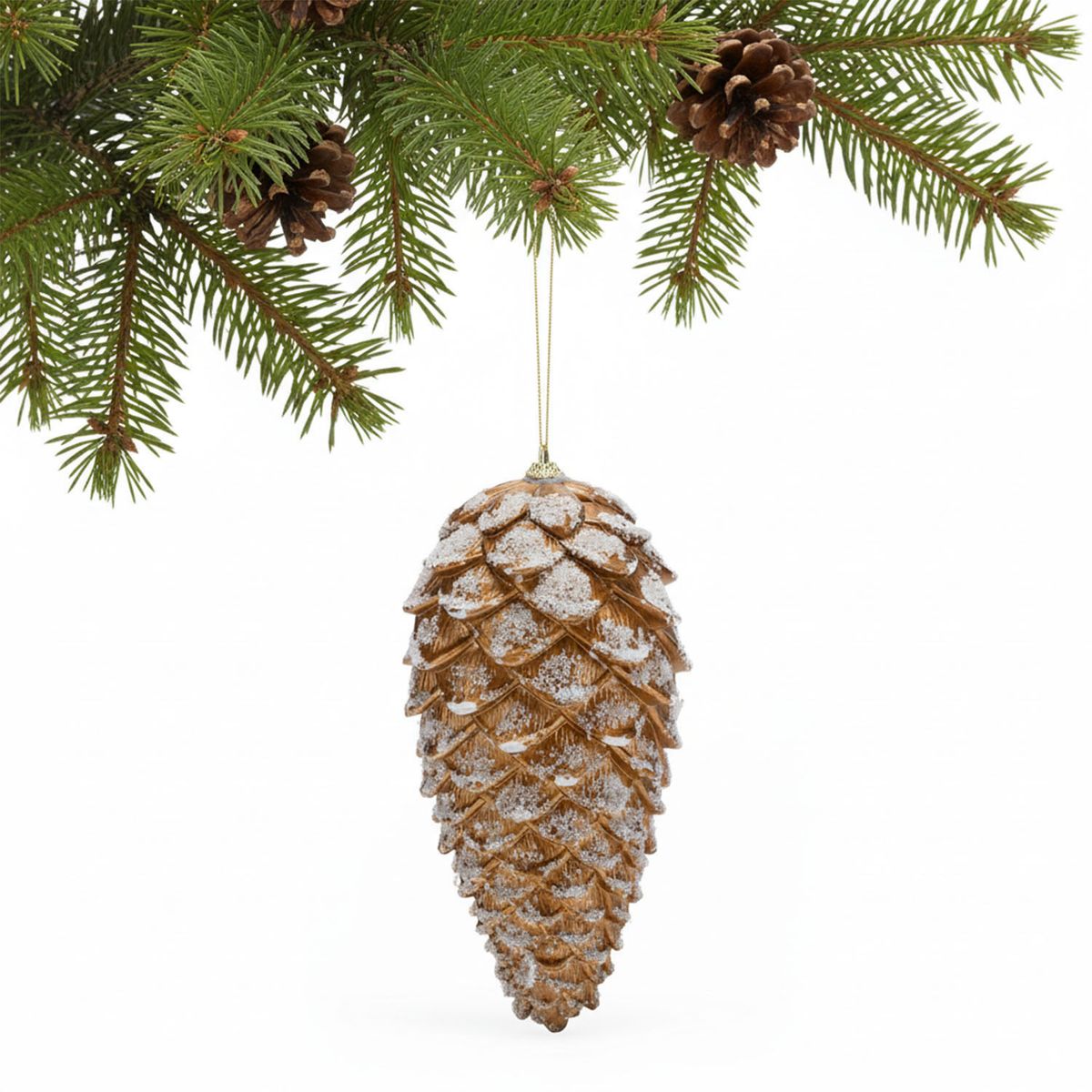 MICA - Adorno Piña Brillo Colgante Navidad 23Cm Mica