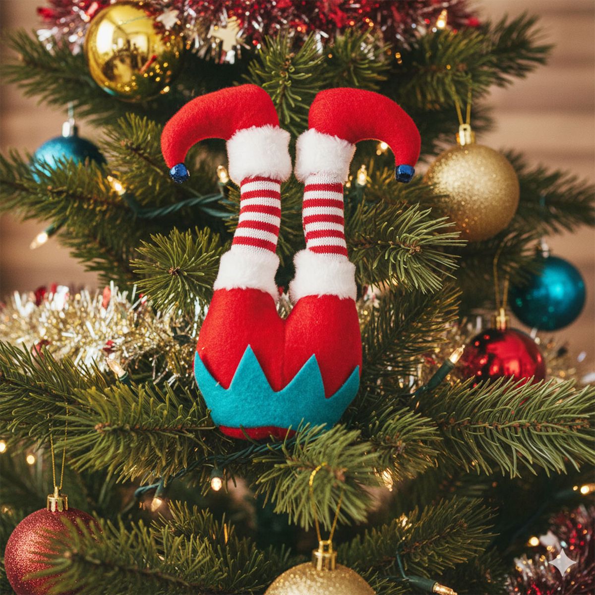 MICA - Adorno Árbol Navidad Pincho Piernas Duende 31 Cm Mica