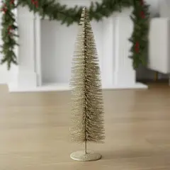 MICA - Adorno Árbol Navidad Pino Brillos Dorado Gold Pop 100 Cm