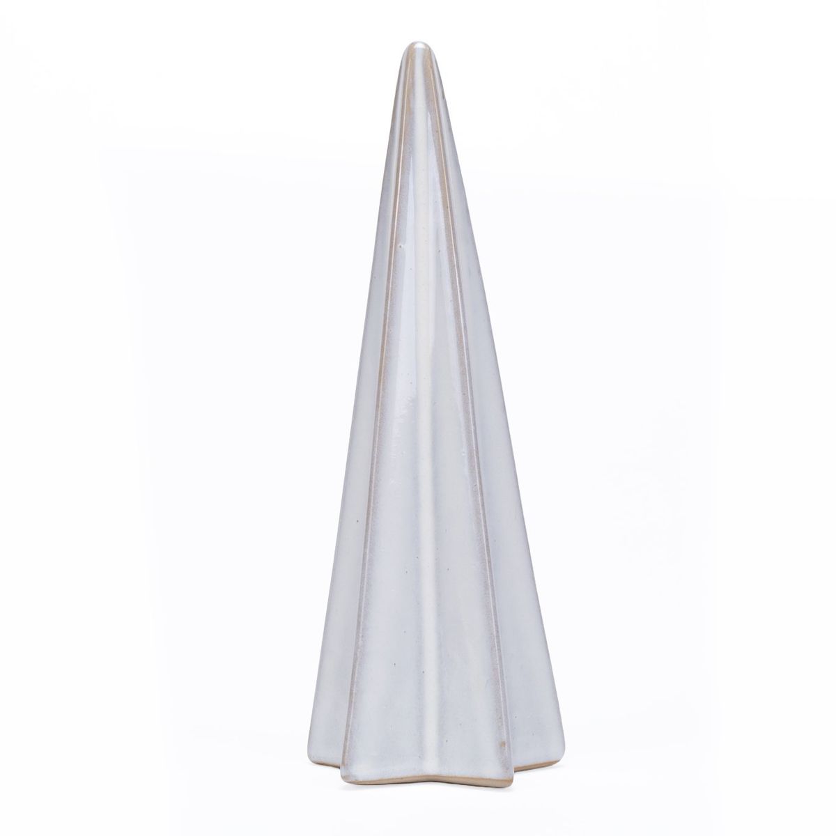 MICA - Pino Ceramica Blanco 24 Cm Adorno Navidad Mica