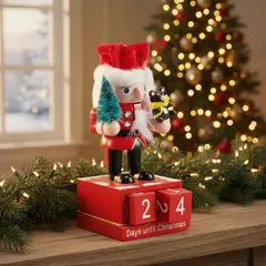 MICA - Cascanuez Calendario 16 cm Adorno Navidad Decoración