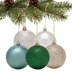 MICA - Set 20 Esferas 7 cm Bolas Colgantes Árbol Navidad Decoración