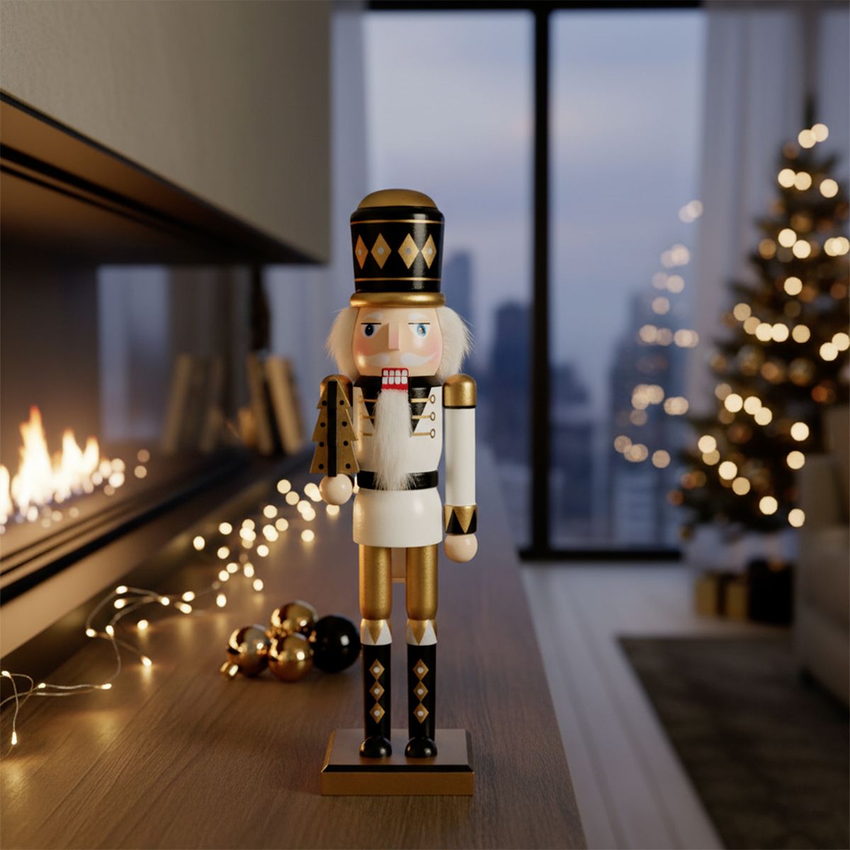 MICA - Cascanuez Navidad Con Pino 30 Cm Mica