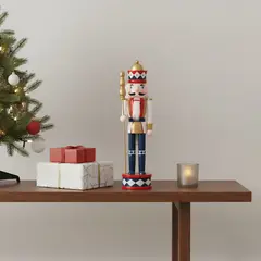 MICA - Cascanuez Blanco 38 cm Adorno Navidad Decoración