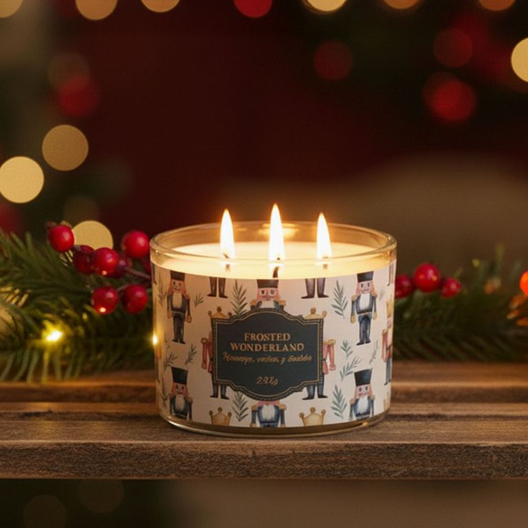 Vela Navideña Aroma Naranja, Mirra Y Ámbar 2 292 Gramos Adorno Navidad