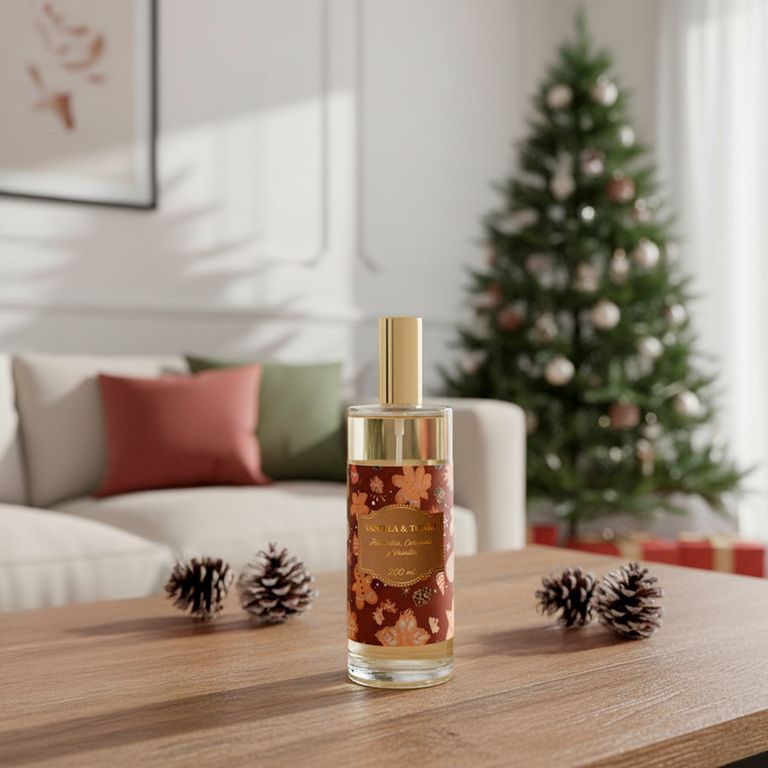 Spray Ambientador Aroma Almendra, Caramelo Y Vainilla 200 ml Adorno Decorativo