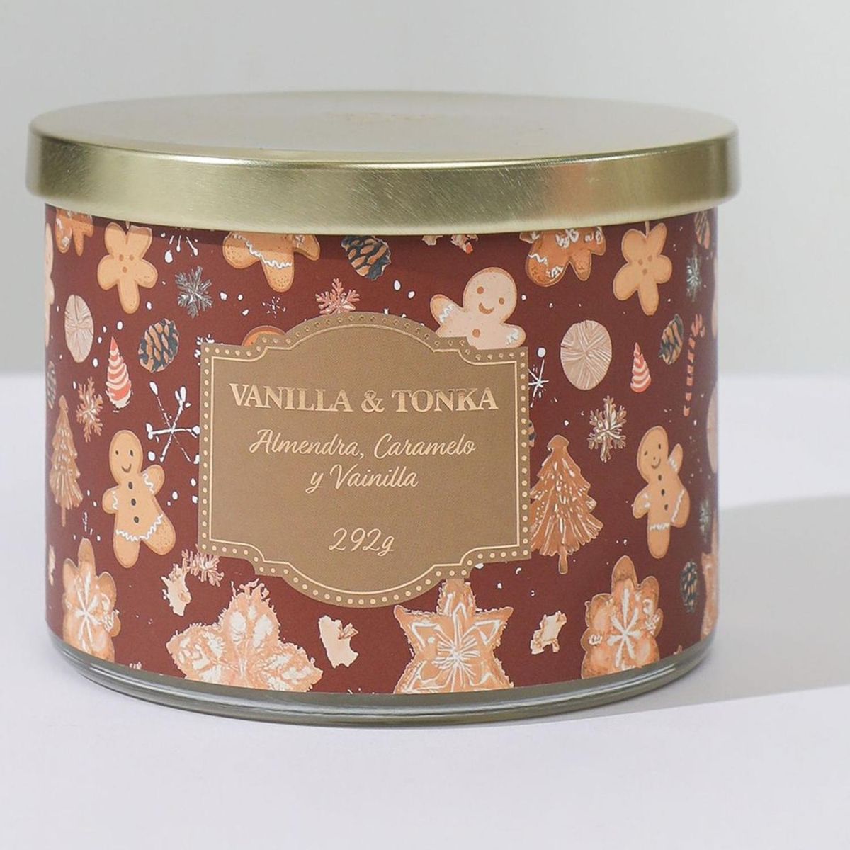 MICA - Vela Navideña Aroma Almendra, Caramelo Y Vainilla 292 Gramos Mica