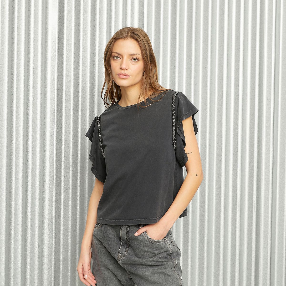 AMERICANINO - Polera Manga Corta Algodón Mujer Americanino