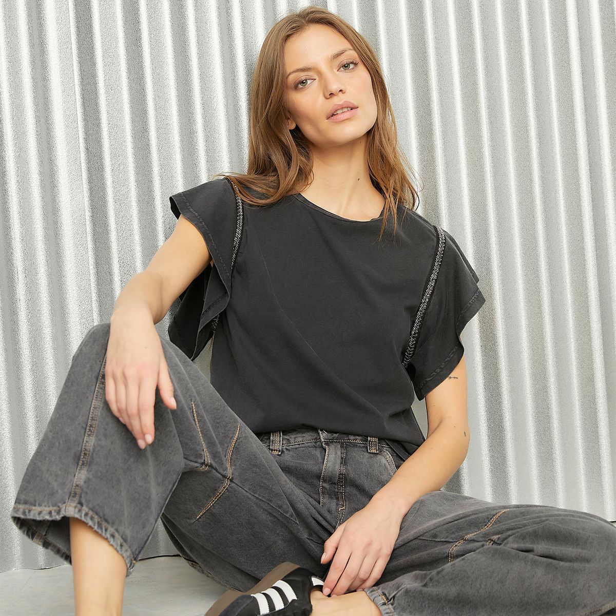 AMERICANINO - Polera Manga Corta Algodón Mujer Americanino