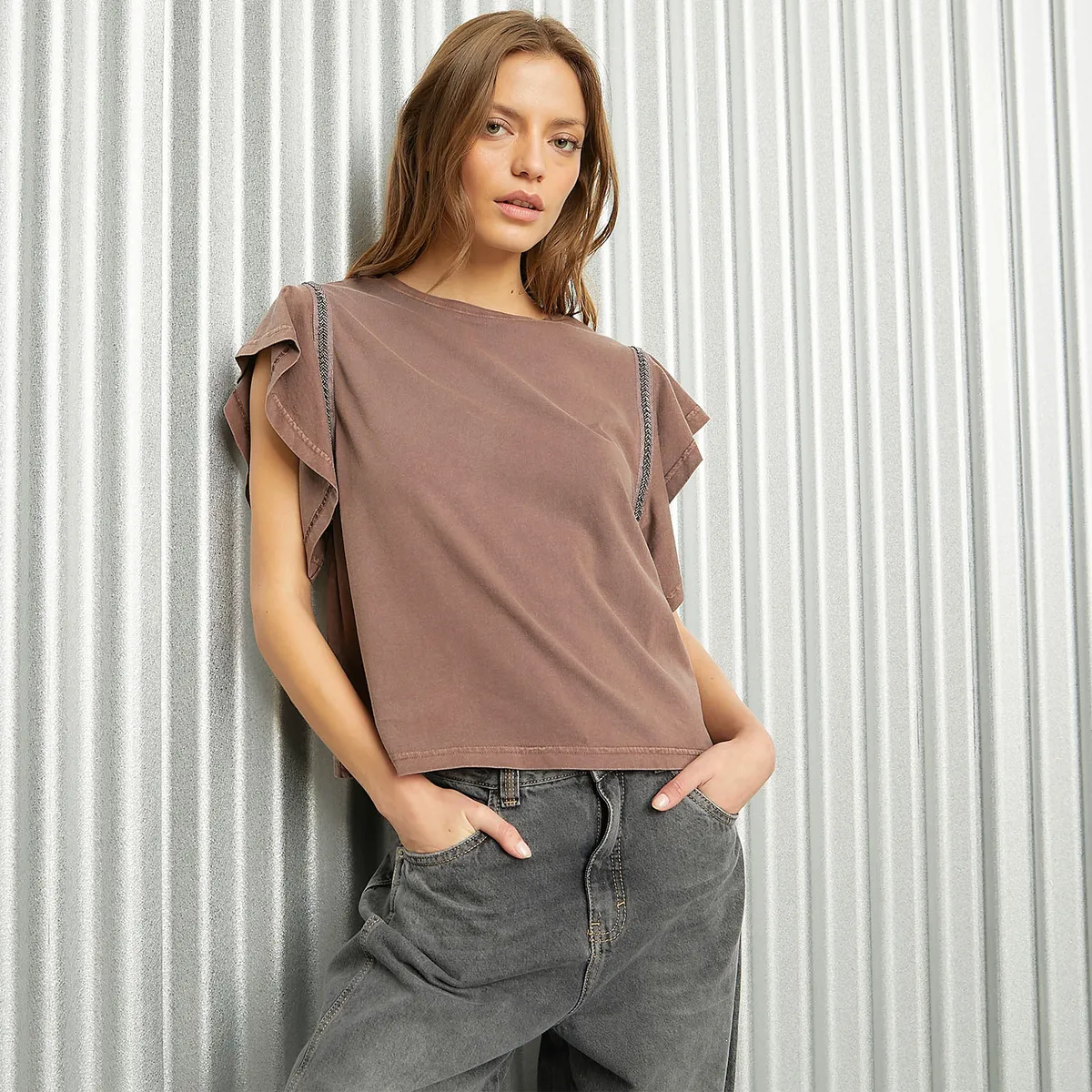 AMERICANINO - Polera Manga Corta Algodón Mujer Americanino