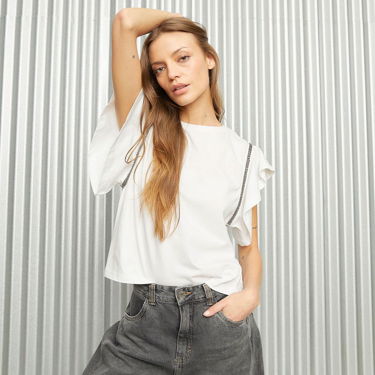 AMERICANINO - Polera Manga Corta Algodón Mujer Americanino