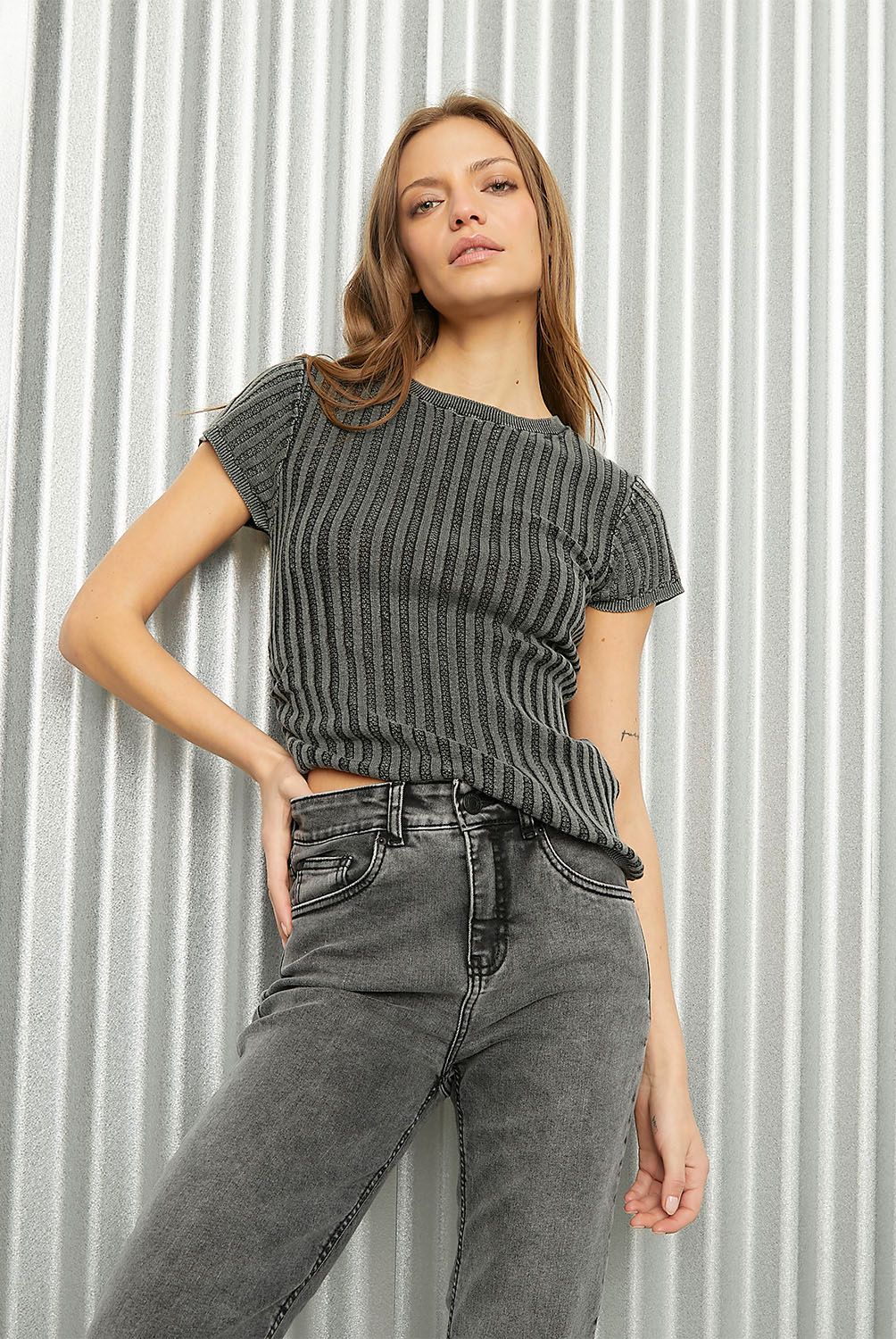 AMERICANINO - Polera Manga Corta Algodón Mujer Americanino