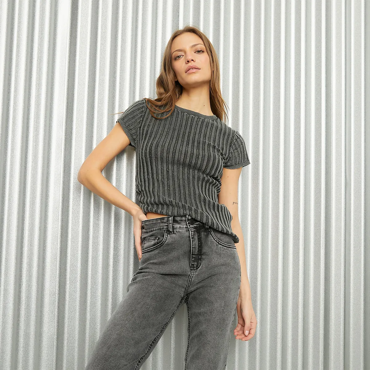 AMERICANINO - Polera Manga Corta Algodón Mujer Americanino