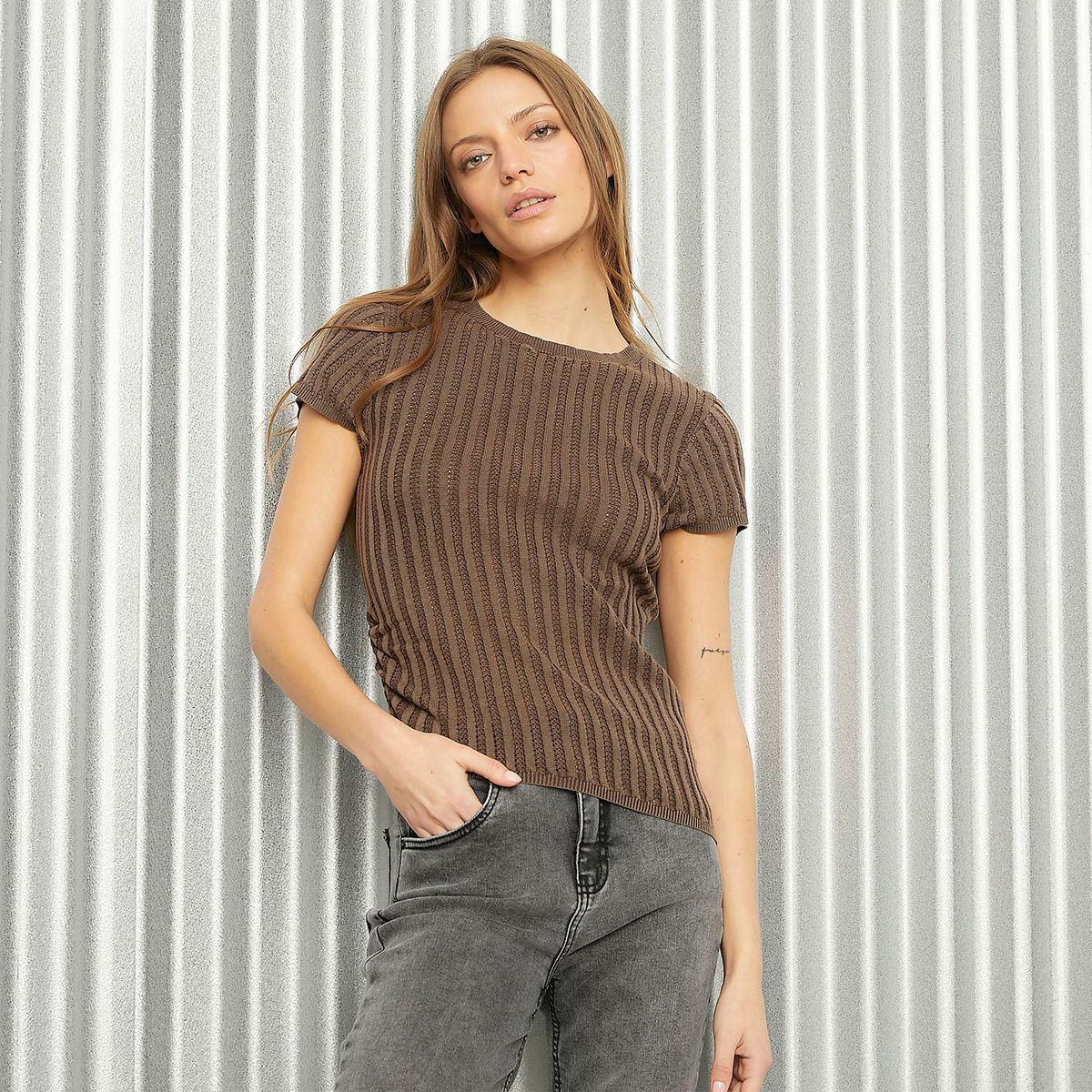 AMERICANINO - Polera Manga Corta Algodón Mujer Americanino