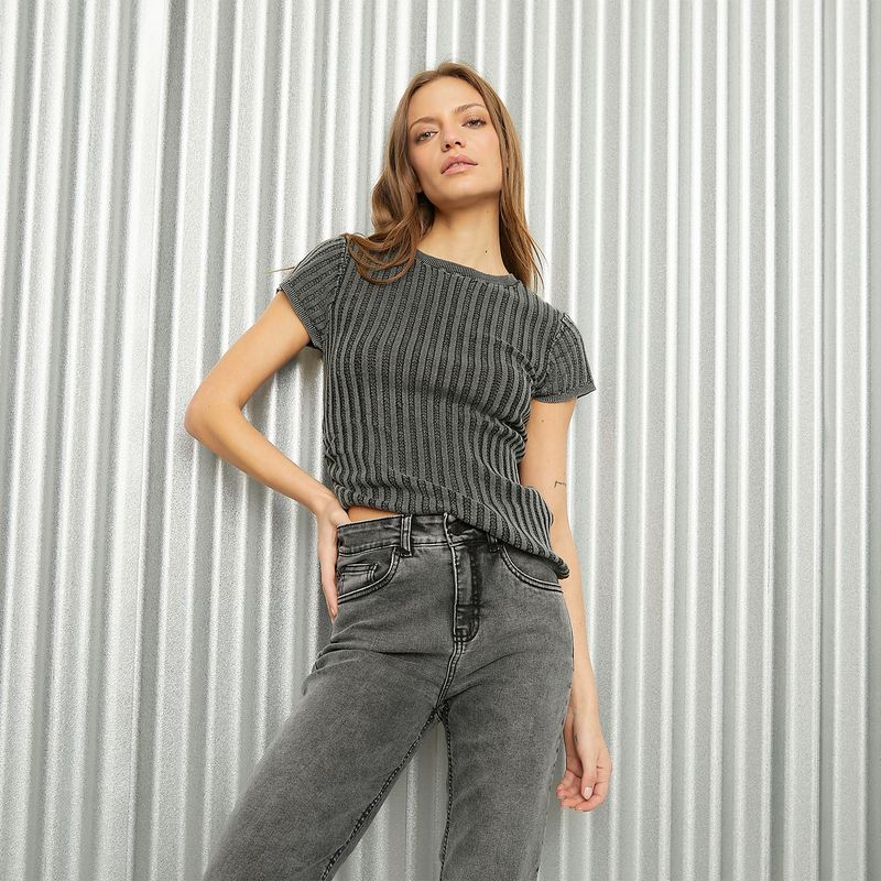 AMERICANINO - Polera Manga Corta Algodón Mujer Americanino