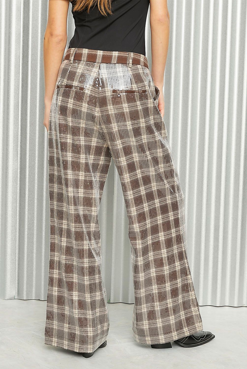 AMERICANINO - Pantalón Recto Tiro Medio Mujer Americanino
