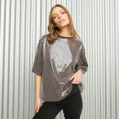 AMERICANINO - Polera Manga Corta Algodón Mujer