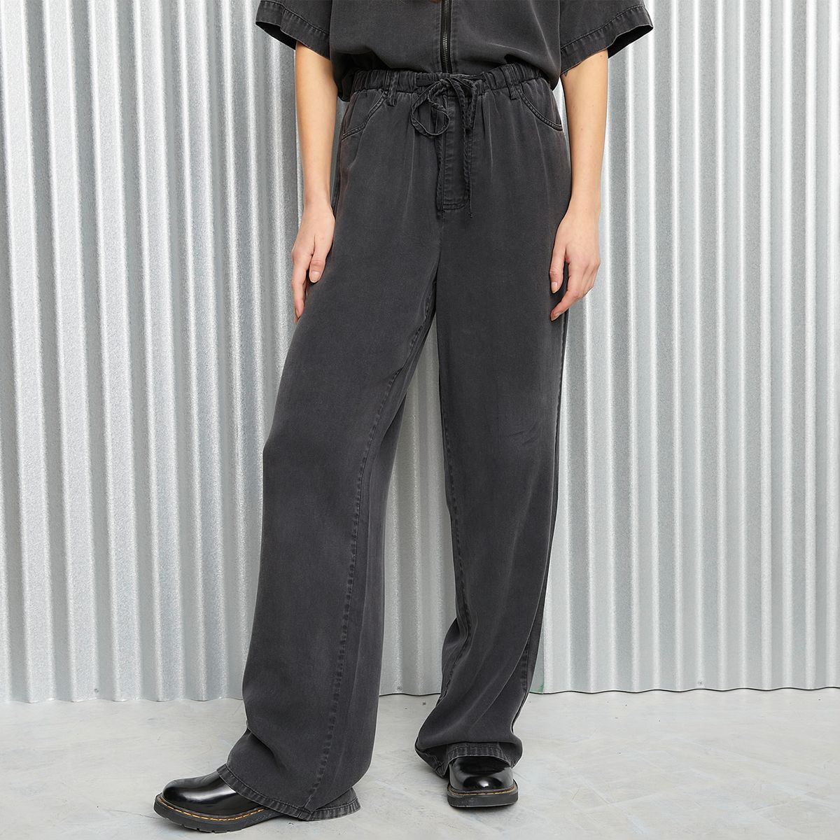 AMERICANINO - Pantalón Baggy Tiro Medio Mujer Americanino