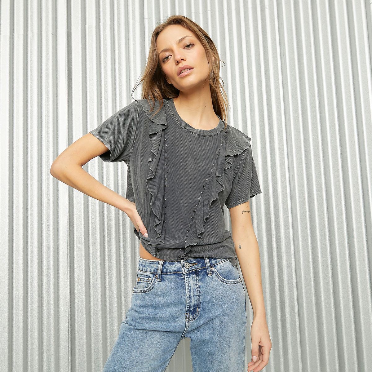 AMERICANINO - Polera Manga Corta Mujer Americanino