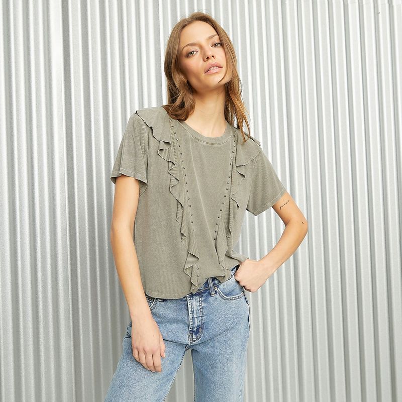 AMERICANINO - Polera Manga Corta Mujer Americanino
