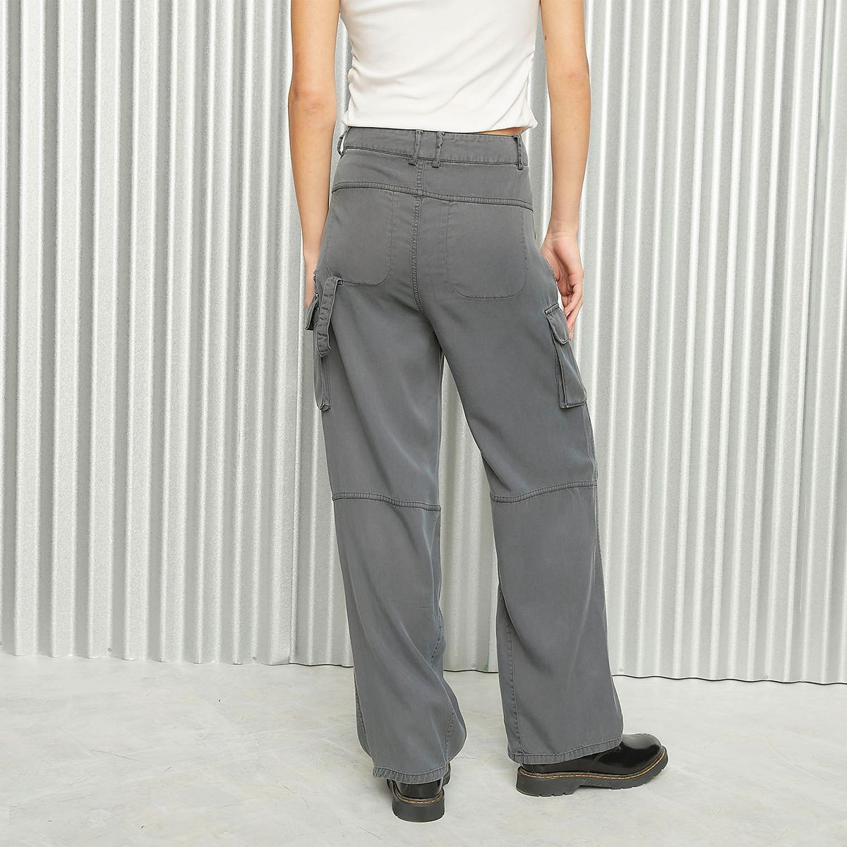 AMERICANINO - Pantalón Cargo Tiro Medio Mujer Americanino