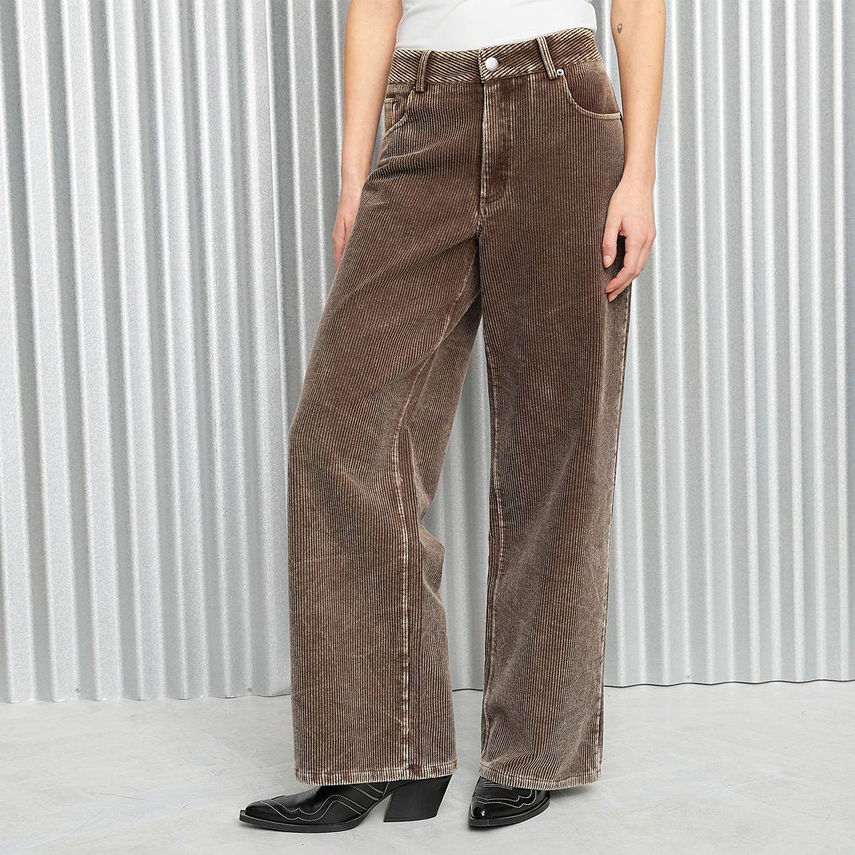 AMERICANINO - Pantalón Recto Tiro Medio Mujer Americanino