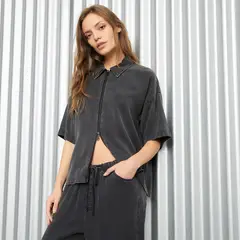 AMERICANINO - BLUSA ESTAMPADA MAU8909OA NEGRO XS