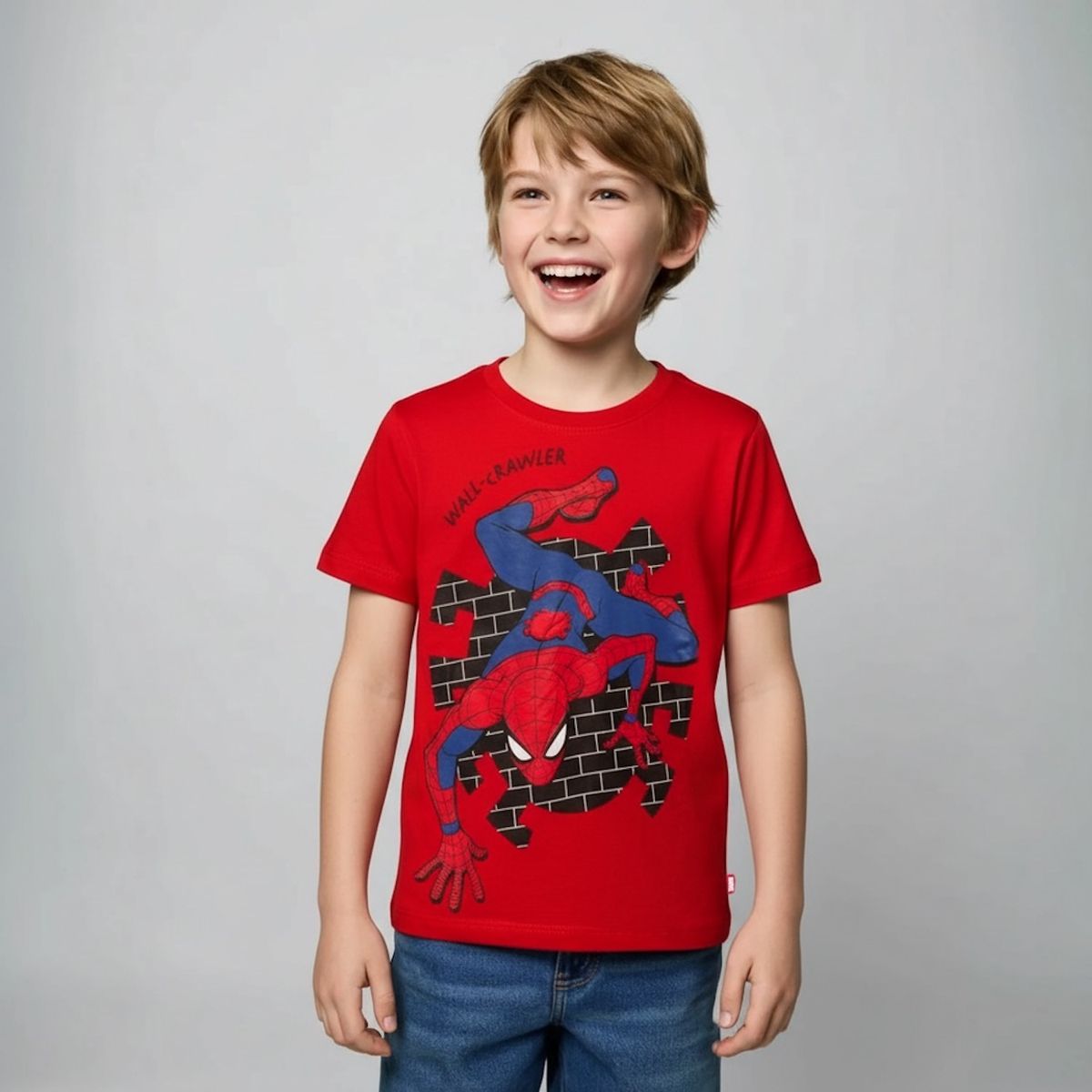 SPIDER MAN - Polera Algodón Niño Spider-Man