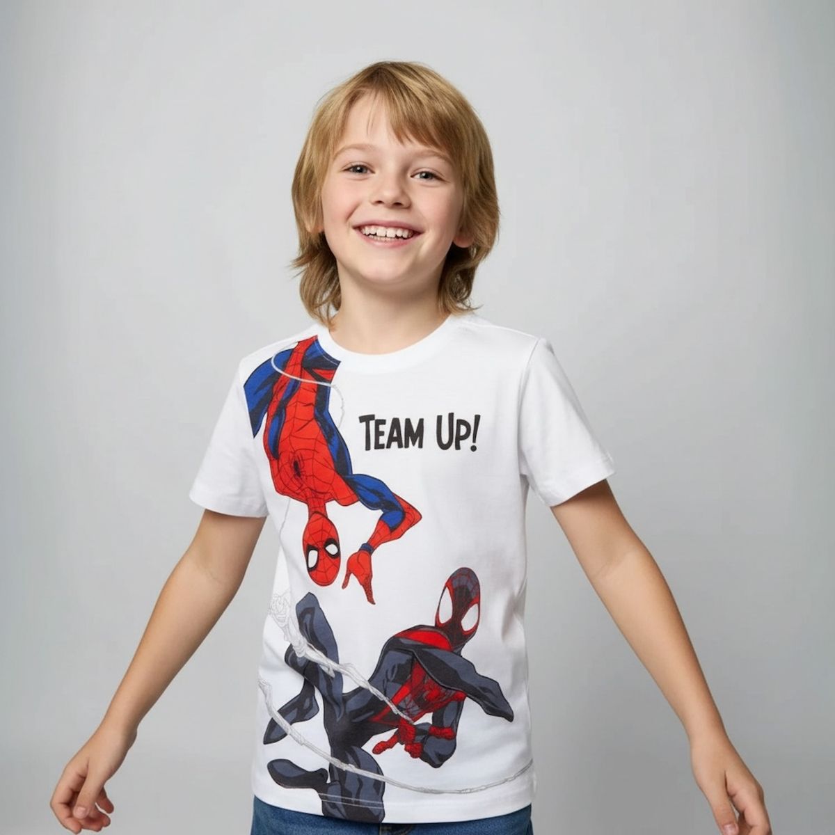 SPIDER MAN - Polera Algodón Niño Spider-Man