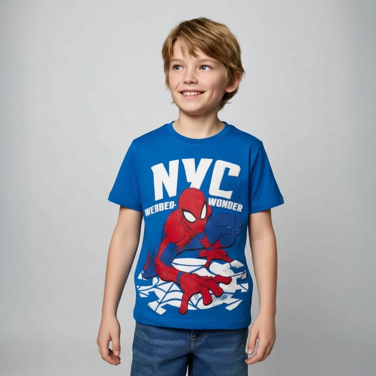SPIDER MAN - Polera Algodón Niño Spider-Man