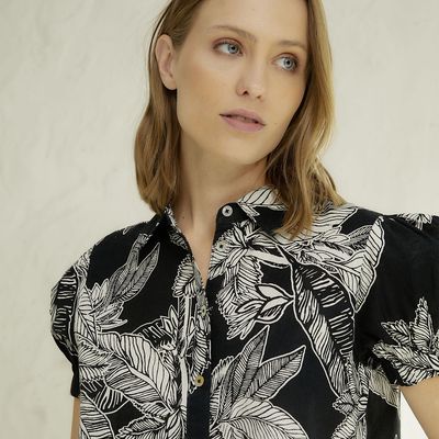 Imagen 2 del producto Blusa Manga Corta Lino Mujer