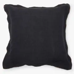 BASEMENT HOME - Funda De Cojín Lino Negr 50X50 Cm