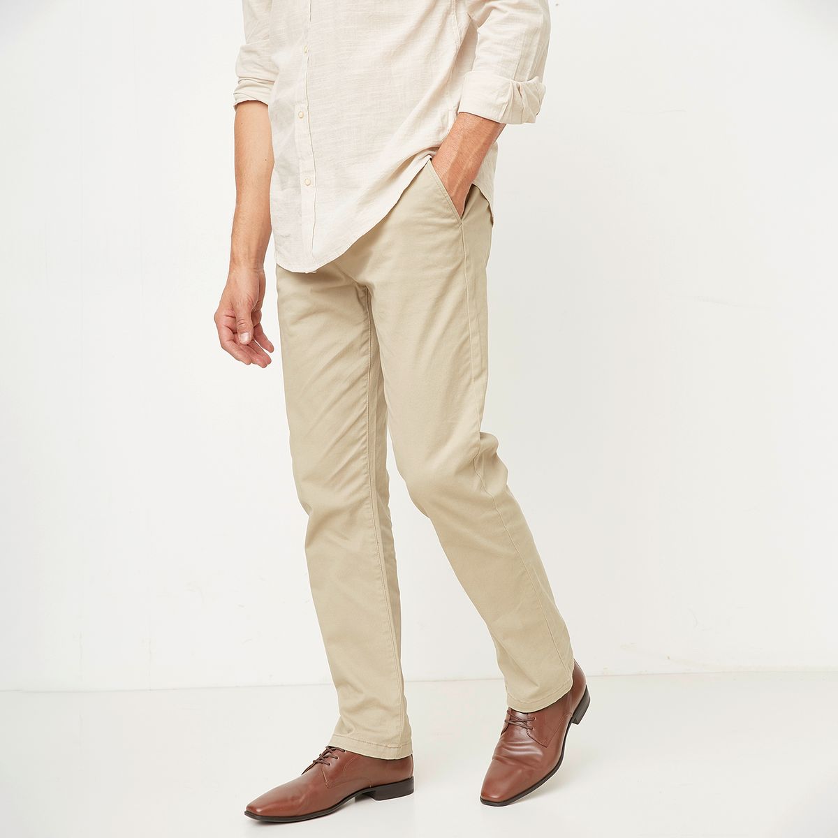 BASEMENT - Zapato Formal Hombre Cuero Café Basement