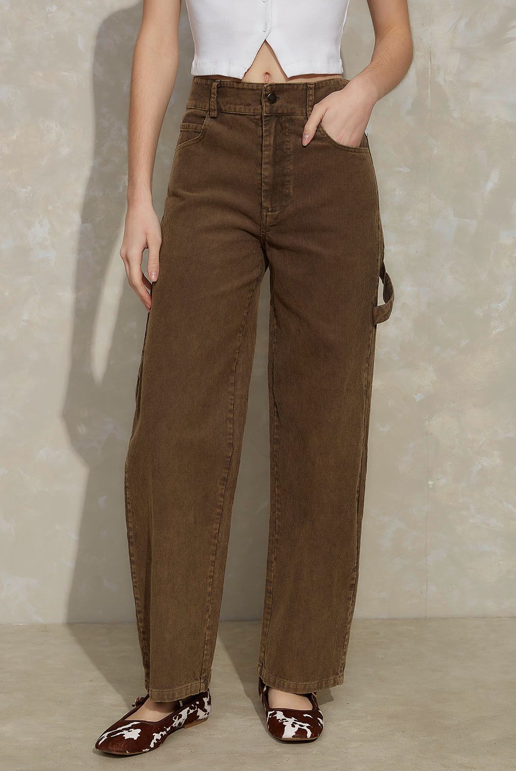 SYBILLA - Pantalon Mujer Café Sybilla
