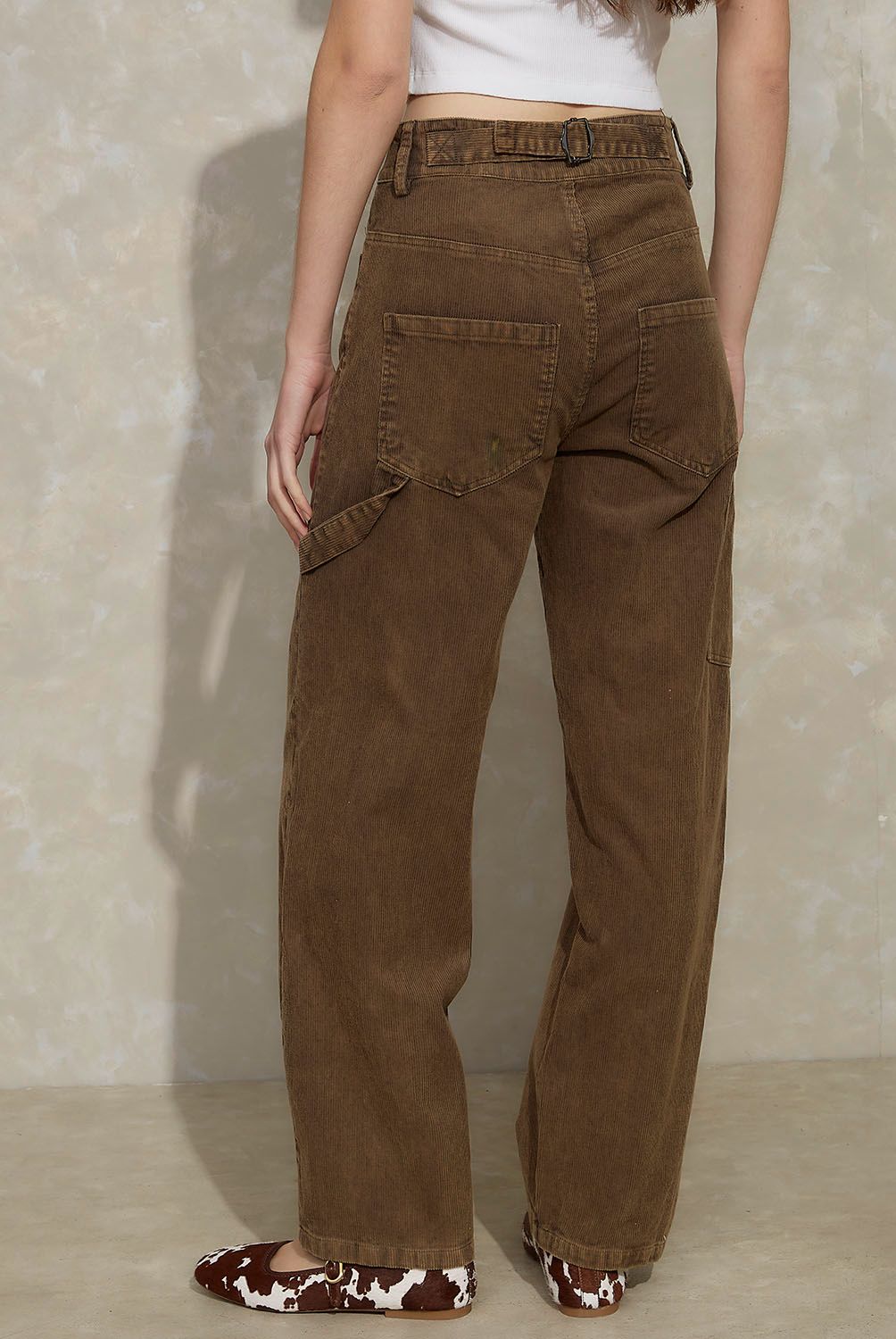SYBILLA - Pantalon Mujer Café Sybilla