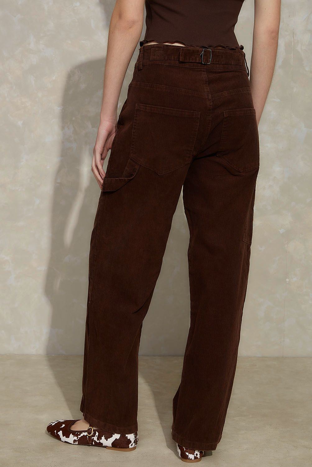 SYBILLA - Pantalon Mujer Café Sybilla