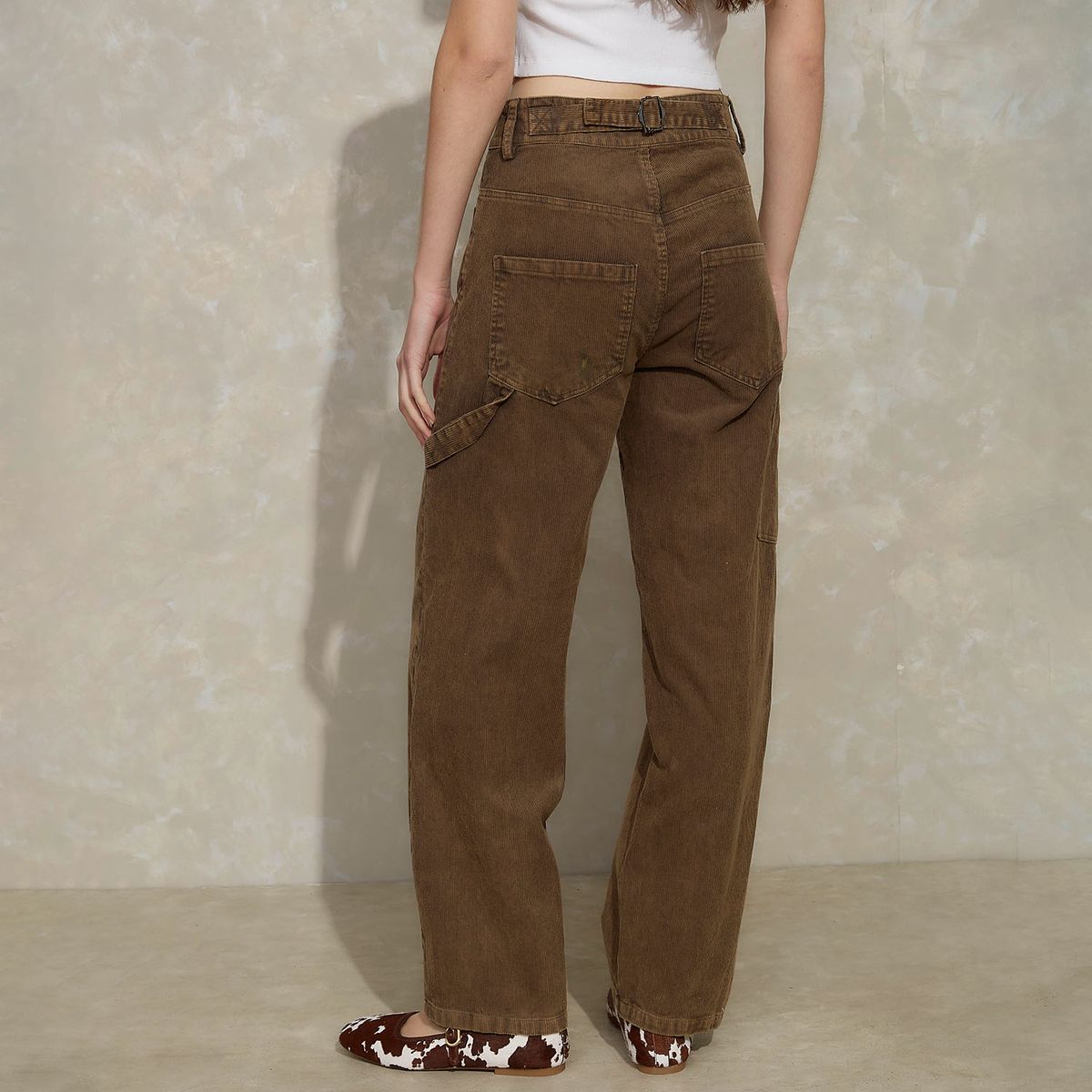 SYBILLA - Pantalon Mujer Café Sybilla