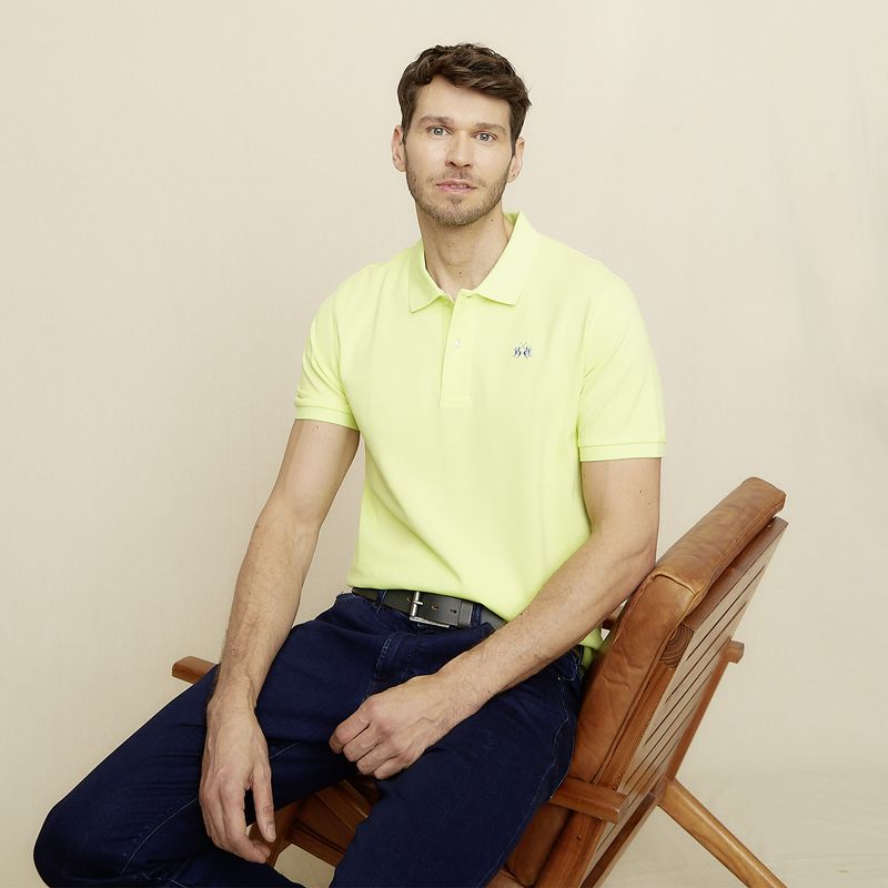 LA MARTINA - Polera Manga Corta Cuello Pique Hombre La Martina
