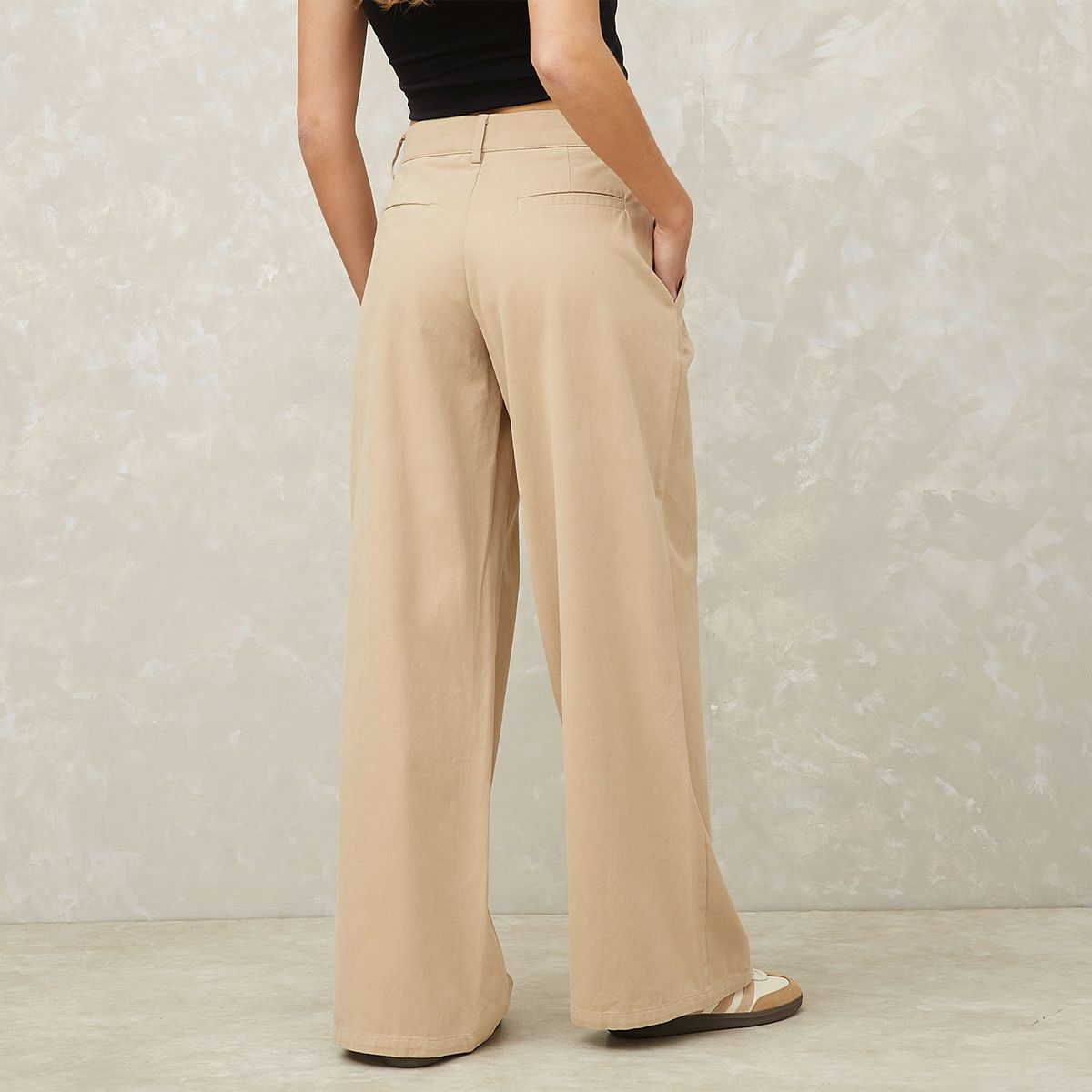 SYBILLA - Pantalon Mujer Beige Sybilla