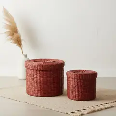 BASEMENT HOME - Set X 2 Cajas Redondas Roja