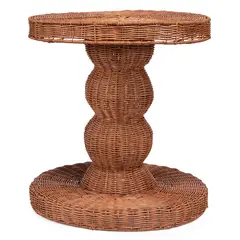 BASEMENT HOME - Mesa Lateral Rattán Oscuro 55 Cm