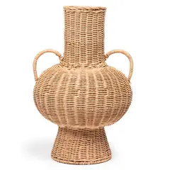BASEMENT HOME - Florero Jarrón Rattan Adorno Decoración