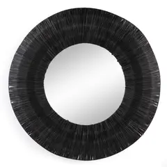 BASEMENT HOME - Espejo Negro Redondo 130 Cm