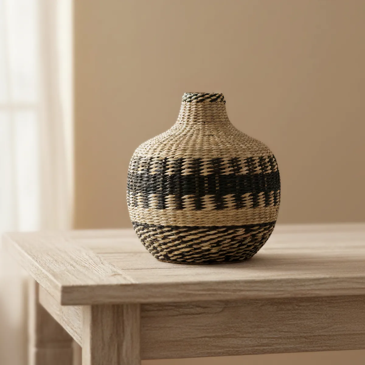 BASEMENT HOME - Jarrón Seagrass 27 cm Florero Adorno Decoración Basement