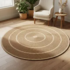 BASEMENT HOME - Alfombra Redonda 200Cm Natural