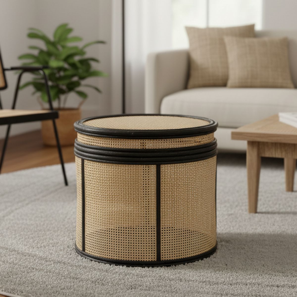 BASEMENT HOME - Caja Rattan Redonda 30x30cm Basement Home