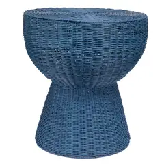 BASEMENT HOME - Mesa Lateral Rattan Azul 55Cm