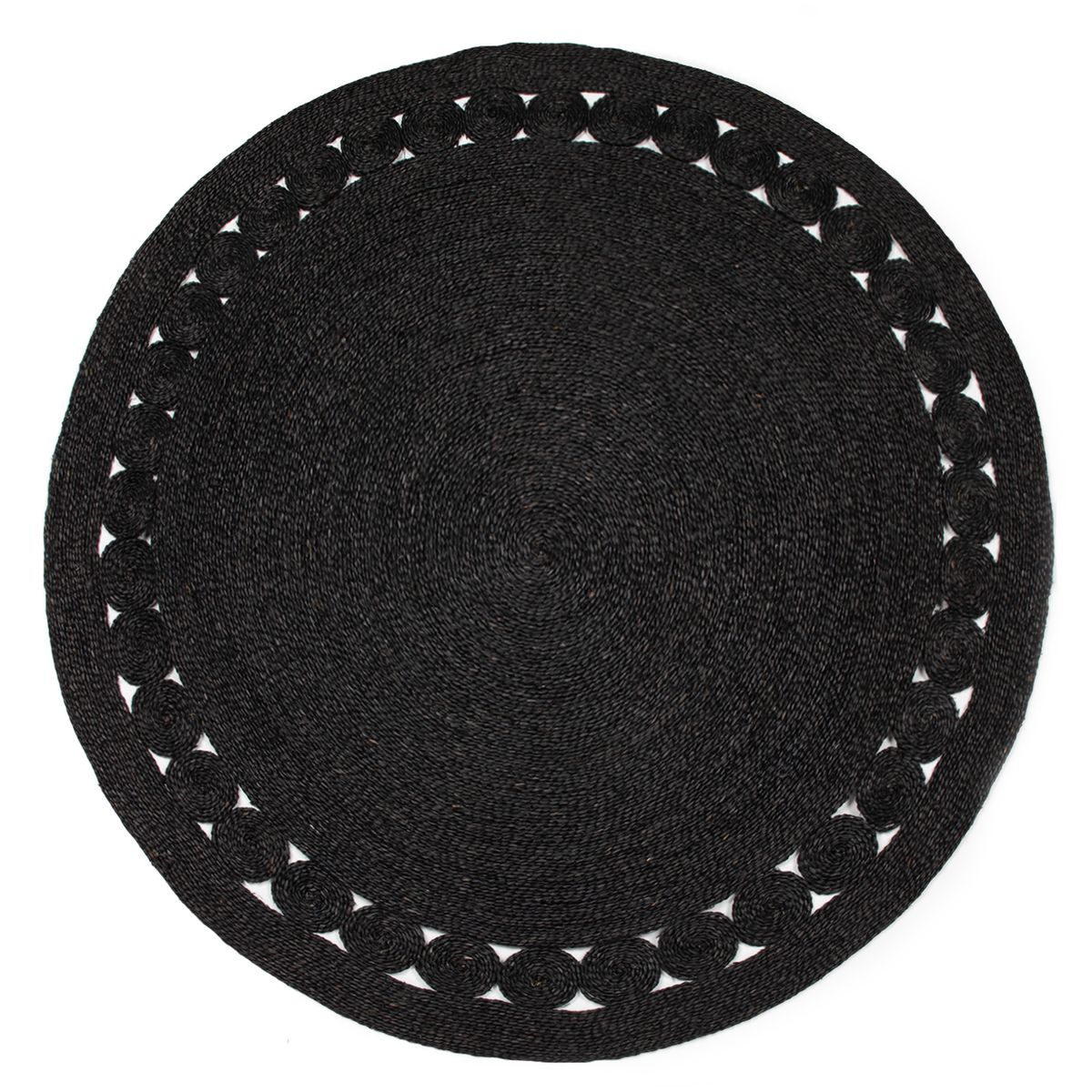 BASEMENT HOME - Alfombra Redonda 200Cm  Negro Basement Home