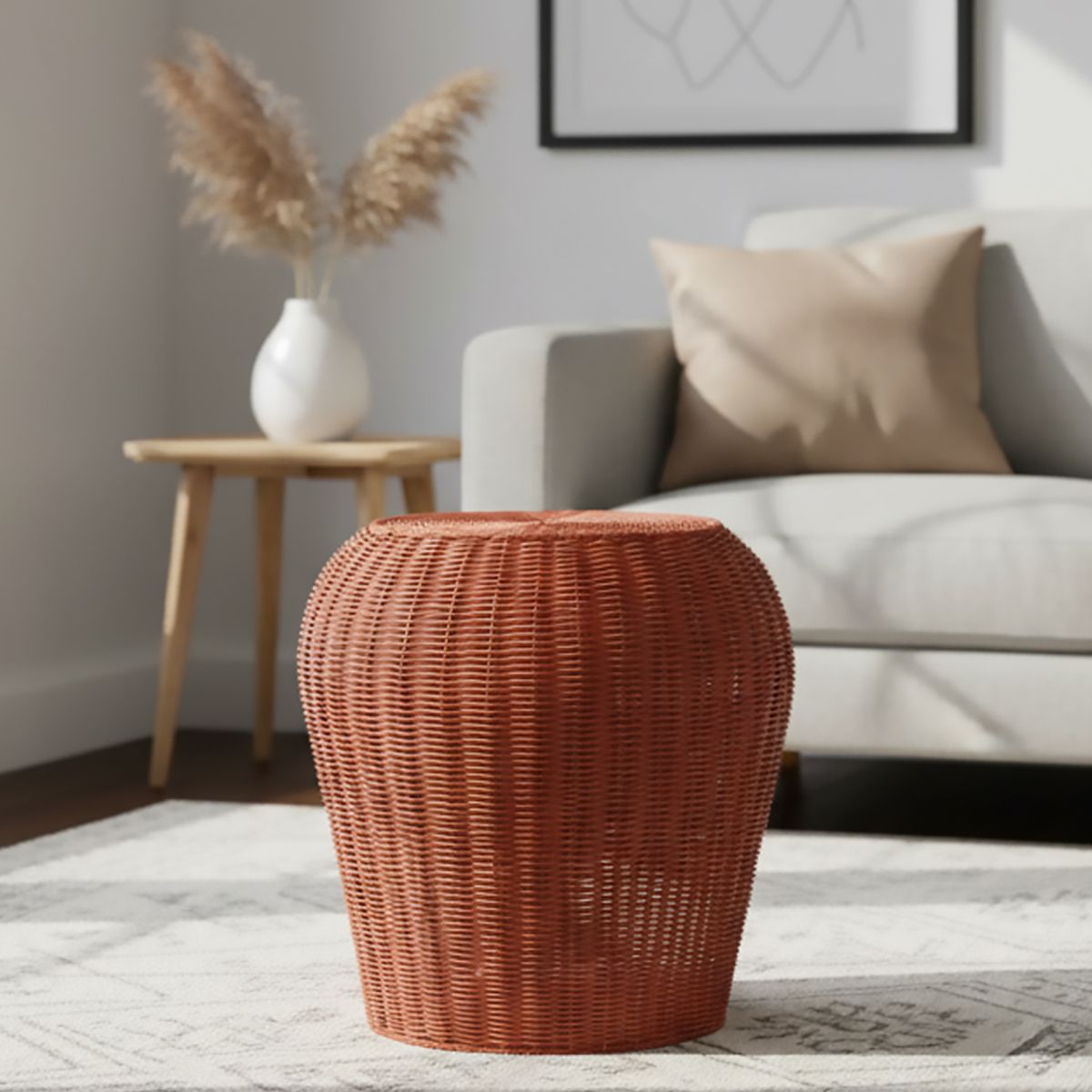 BASEMENT HOME - Pouff Rattan Brick 47Cm Basement Home