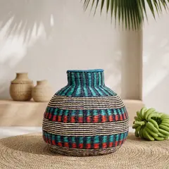 BASEMENT HOME - Jarrón Seagrass 50 cm Fibra Natural